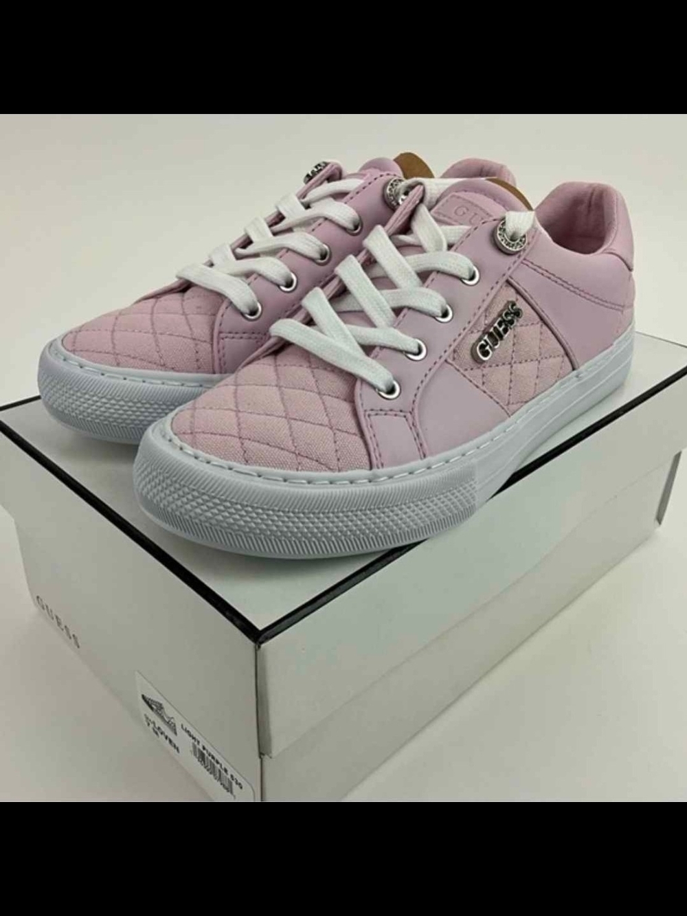 GUESS GW Loven Quilted Pink Sneakers